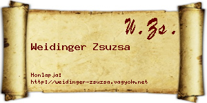 Weidinger Zsuzsa névjegykártya