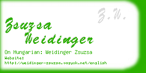 zsuzsa weidinger business card